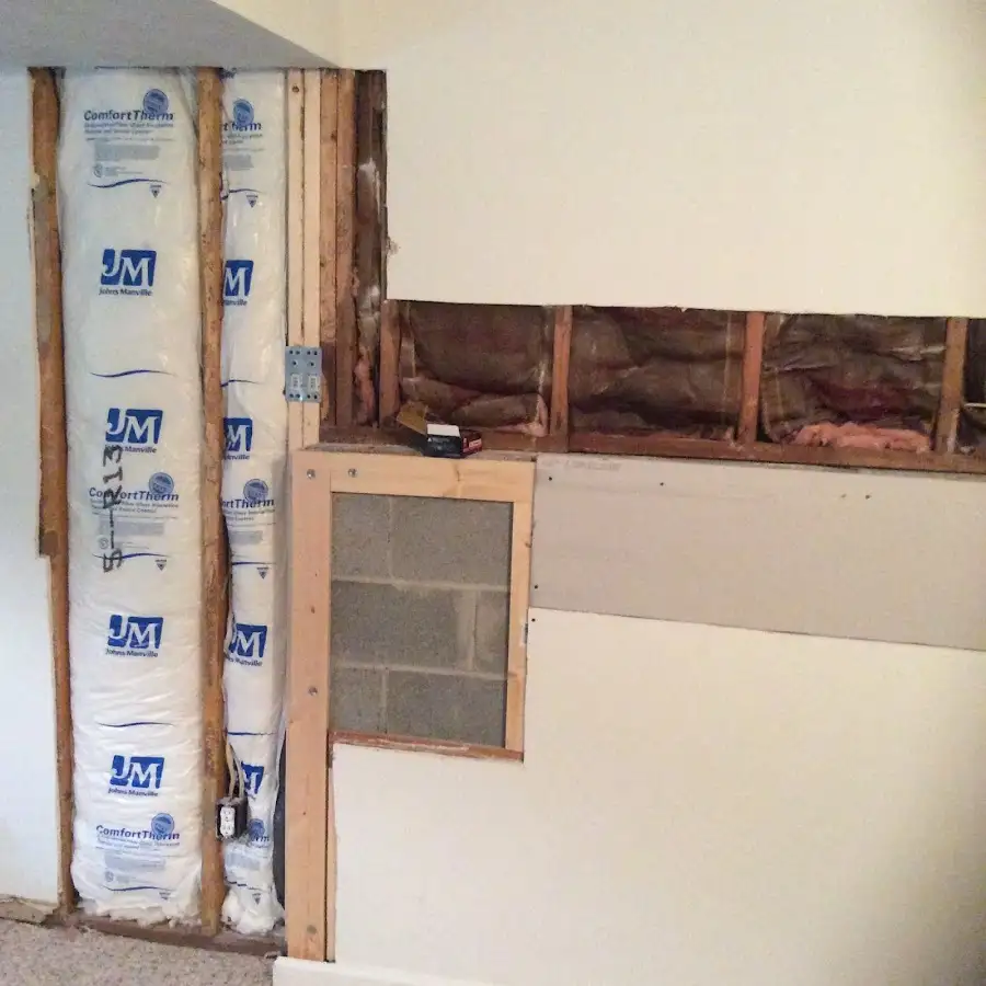 Wall insulation replacement during Contents Cleaning & Restoration in West Rockhill